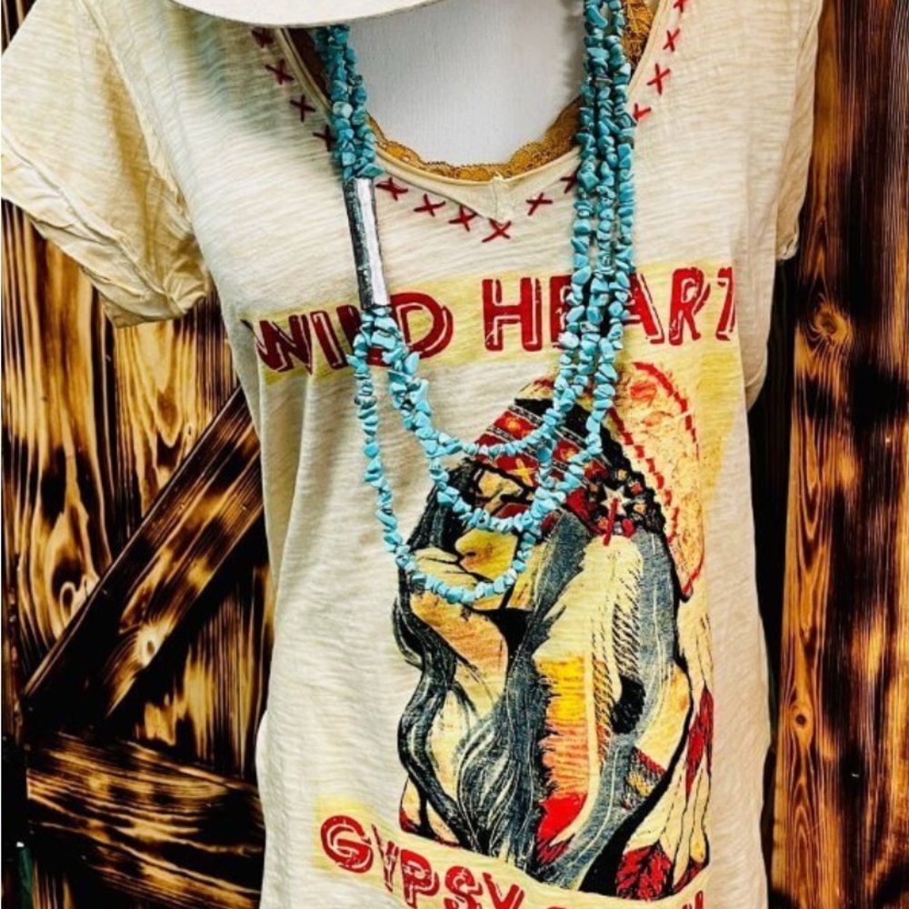 Gypsy Soul Graphic Tee in Cream
